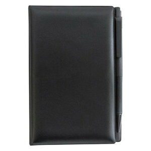 【20個セット】 PVC付箋メモ ペン付き ブラック 22453810X20 オフィス用品(代引不可)【送料無料】