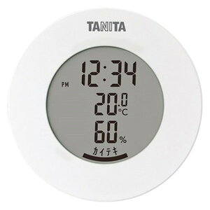 タニタ デジタル温湿度計 丸型デザイン ホワイト 22422202 オフィス用品(代引不可)