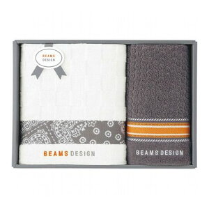 BEAMS DESIGN �`�F�b�J�[�o���_�i �o�X�^�I��&�t�F�C�X�^�I�� �O���[ �o�X�^�I��60×110cm�A�t�F�C�X�^�I��34×70cm C6050599(����s��)�y���������z