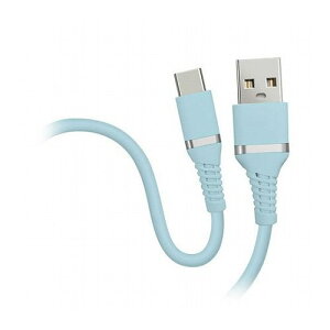 【10本セット】 HIDISC やわらかケーブル USB-A to Type-C アイシーブルー HD-SACC1BLX10(代引不可)