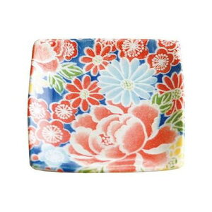 【10枚セット】 ヤマコー てまひま工房 プチ風水・盛塩小皿 角型 花ロマン yamaco88868X10【送料無料】