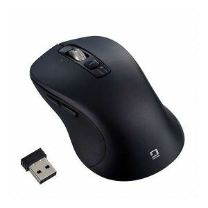 Digio �����z�C�[���}�E�X Bluetooth�EUSB�����f���A���É��{�^��BlueLED�}�E�X L�T�C�Y �u���b�N MUS-DKF243BK(����s��)�y���������z