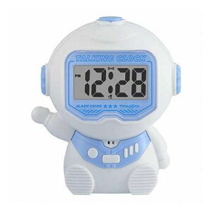 Time Piece �^�C���s�[�X �g�[�L���O�N���b�N �{�^���������ƌ��ݎ�������{��œǂݏグ �z���C�g×�u���[ TPC103-WB(����s��)
