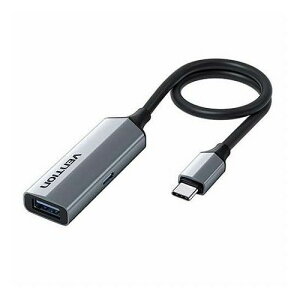 VENTION USB-C Male to USB-A Female PD �d���A�_�v�^�[ 15cm �A���~�j�E�������^�C�v �O���[ CC-1474(����s��)�y���������z