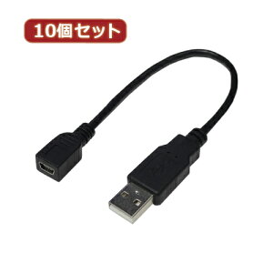 �ϊ����l �y10�Z�b�g�z USB�P�[�u��20 A(�I�X) to mini(���X) USBAA/M5B20X10 �p�\�R�� �p�\�R�����Ӌ@�� �ϊ����l�y���������z