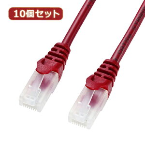 �y10�Z�b�g�z�T�����T�v���C �c���܂�h�~CAT5eLAN�P�[�u�� LA-Y5TS-01RX10(����s��)�y���������z