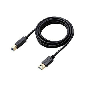 elecom �G���R�� USB3.0�P�[�u��/A-B�^�C�v/AV����p/2.0m/�u���b�N DH-AB3N20BK(����s��)