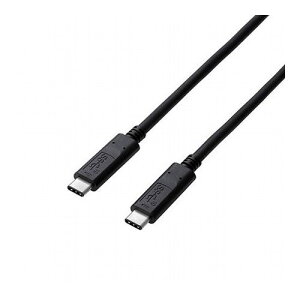 �G���R�� USB3.1�P�[�u��/Gen2/C-C�^�C�v/�F�ؕi/PD�Ή�/5A�o��/0.5m/�u���b�N USB3-CC5P05NBK(����s��)�y���������z