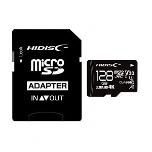 HIDISC microSDXCJ[h 128GB CLASS10 UHS-I Speed class3, A1Ή HDMCSDX128GCL10V30(s)y[֔zzyz