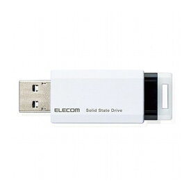 エレコム SSD 外付け ポータブル 500GB 小型 ノック式 USB3.2(Gen1)対応 ホワイト PS4/PS4Pro/PS5 ESD-EPK0500GWH(代引不可)【送料無料】