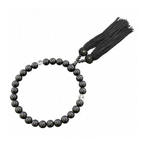 匠 数珠 男性用 女性用 男女兼用 念珠 略式数珠 本水晶 オニキス クリア 黒 ブラック 10mm 葬式 葬儀 法事 数珠入れ 全宗派対応 0003nbl-051bk(代引不可)【メール便配送】【送料無料】