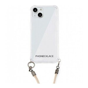 PHONECKLACE ���[�v�V�����_�[�X�g���b�v�t���N���A�P�[�X for iPhone 13 �x�[�W�� PN21592i13BG(����s��)�y���[���֔z���z�y���������z