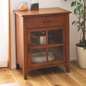 キャビネット ミニキャビネット ミンディ材 天然木 アンティーク スリム 省スペース 小さめ 黒アイアン ブラウン 収納 引き出し付き おしゃれ 模様替え(代引不可)【送料無料】