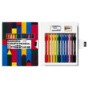 サクラクレパス クーピーペンシル 12色 ソフトケース入 1 個 FY12-R1 文房具 オフィス 用品