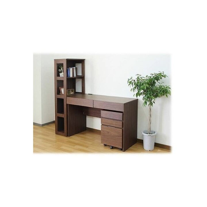 楽天市場】デスク（ウォルナット） 幅約105cm [完成品］【代引不可 