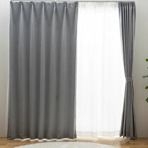 楽天市場】カーテン グレー 幅100×丈178cm×2枚の通販