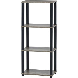 4段ラック NA×BK ナチュラル×ブラック 組立品【代引不可】