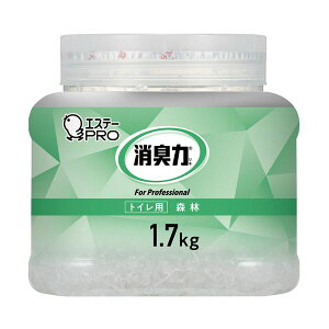(まとめ) エステー 消臭力業務用消臭剤 クラッシュゲルタイプ トイレ用 森林の香り 本体 1.7kg 1個 【×3セット】