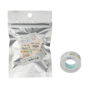 (まとめ)キングジム テプラ Liteフィルムテープ すみっコぐらし柄 15mm マリン/黒文字 TPTSG15-002 1セット(5個)【×10セット】【送料無料】 (代引不可)