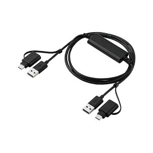�G���R�� USB Type-C(TM)�ϊ��A�_�v�^�[�t�������N�P�[�u��(USB2.0) �u���b�N UC-TV7BK
