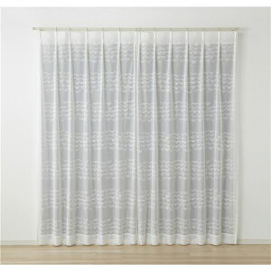 �f�U�C�����C�t ���[�X�J�[�e�� �i�~�i�~�{�C�� ��100×��133cm �z���C�g V1346 1�����y���������z (����s��)