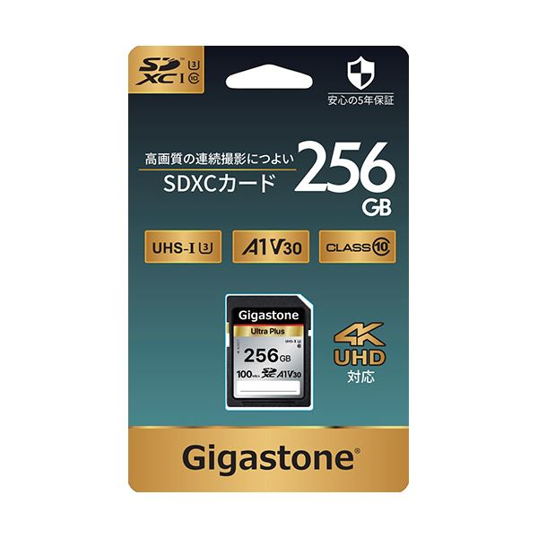 新作多数（まとめ）Gigastone SDXCカード 256GB (代引不可) V30 1枚 UHS-1 U3 A1 GJSX-256GV3A1  メモリーカードケース