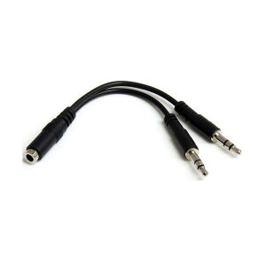 (まとめ) StarTech.com 3.5mmヘッドフォン/マイク スプリッタ オーディオ変換ケーブル MUYHSFMM 1個 【×3セット】