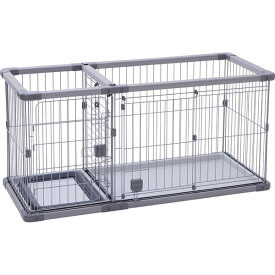 ペティオ 犬用 トイレのしつけが出来る ドッグルームサークルPlus グレー レギュラー ペット住関連用品【代引不可】