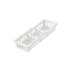 【3個セット】 リッチェル トトノ 野菜・冷凍室用 伸縮ストッカー 浅型 スリム ホワイト