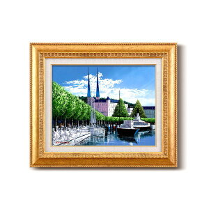 油絵額/フレームセット 【F6号】広瀬和之「ルツェルン」 460×552×55mm 金フレーム 化粧箱入り (代引不可)