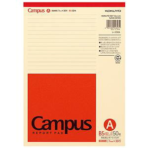 (まとめ) コクヨ キャンパス 再生紙レポート箋 B5 A罫 30行 50枚 レ-E50A 1冊 【×30セット】 (代引不可)