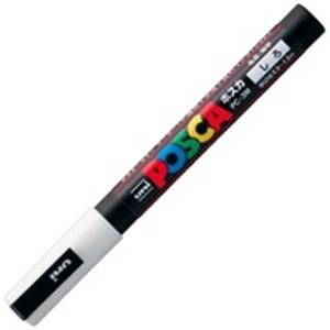 (業務用200セット) 三菱鉛筆 ポスカ/POP用マーカー 【細字/白】 水性インク PC-3M.1