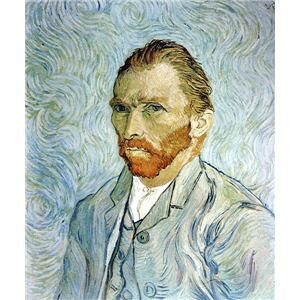 世界の名画シリーズ、プリハード複製画 ヴィンセント・ヴァン・ゴッホ作 「自画像」(額縁付)【代引不可】