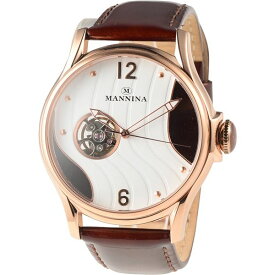 MANNINA(マンニーナ) 腕時計 MNN004-04 メンズ 正規輸入品 ブラウン（文字盤：ホワイト×ダークブラウン） (代引不可)