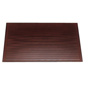 尺3 乱引卓上敷盆/トレー 【溜毘沙門天】 387×317×6mm 日本製 〔和食 レストラン 居酒屋 店舗 お店〕 (代引不可)