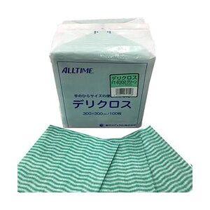 (まとめ)東京メディカル デリクロス 30×30cm グリーン FT-6302 1パック(100枚)【×20セット】 (代引不可)
