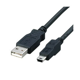 （まとめ）エレコムフェライトコア内蔵USB2.0対応ケーブル (A)オス-mini(B)オス ブラック 0.3m USB-FSM5031本【×5セット】 (代引不可)