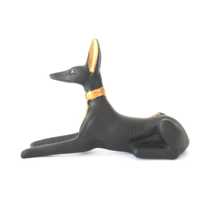 楽天市場 古代エジプトのアヌビス神 犬 Mサイズ Anubis 彫像 座るアヌビス神 リコメン堂