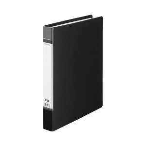 (まとめ) TANOSEE Dリングファイル(貼り表紙) A4タテ 2穴 210枚収容 背幅40mm 黒 1セット(20冊) 【×5セット】 (代引不可)