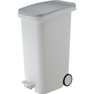 ゴミ箱 ダストボックス 幅25.5cm 31L メタル キャスター付き 移動便利 ふた付き スムース ペダルダストボックス キッチン 店舗 (代引不可)