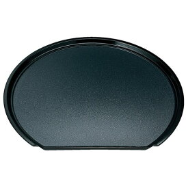 尺3 半月フライト盆/トレー 【黒パールSL】 393×345×19mm 日本製 〔和食 レストラン 居酒屋 店舗 お店〕 (代引不可)