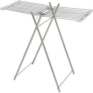 洗濯物干し 洗濯ハンガー 約幅91×奥行46×高さ79cm 20枚干 折りたたみ セキスイ ステンレス 耐久性抜群 タオルハンガースタンド (代引不可)