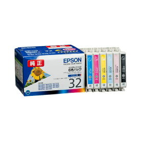 (まとめ) エプソン EPSON インクカートリッジ 6色パック IC6CL32 1箱（6個：各色1個） 【×10セット】 (代引不可)