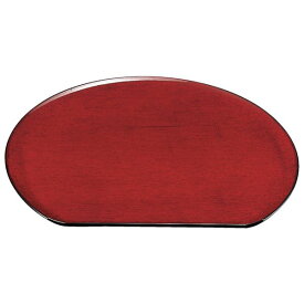 尺3 浪漫半月盆/トレー 【後藤塗毘沙門天SL A】 389×335×12mm 日本製 〔和食 レストラン 居酒屋 店舗 お店〕 (代引不可)