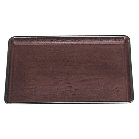 尺4 桐木目会席盆/トレー 【新溜SL】 437mm×342mm×16mm 日本製 〔和食 レストラン 居酒屋 店舗 お店〕 (代引不可)