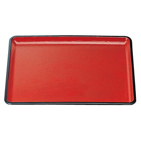 尺1 桐木目会席盆/トレー 【朱天黒SL】 337mm×265mm×16mm 日本製 食洗機対応 〔和食 レストラン 居酒屋 店舗 お店〕 (代引不可)