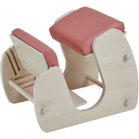 デスクチェア 学習椅子 幅51.5cm ホワイト×フローラルピンク 木製 合皮 Keepy プロポーションチェア 組立品 猫背 姿勢 (代引不可)