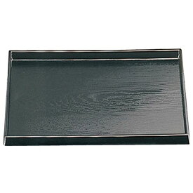 尺3 ダイヤ木目盆/トレー 【黒SL】 390×297×20mm 日本製 〔和食 レストラン 居酒屋 店舗 お店〕 (代引不可)