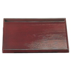 尺3 ダイヤ木目盆/トレー 【オール溜】 390×297×20mm 日本製 〔和食 レストラン 居酒屋 店舗 お店〕 (代引不可)