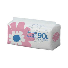 TANOSEE ゴミ袋 コンパクト 透明90L 1セット（300枚：50枚×6パック） (代引不可)